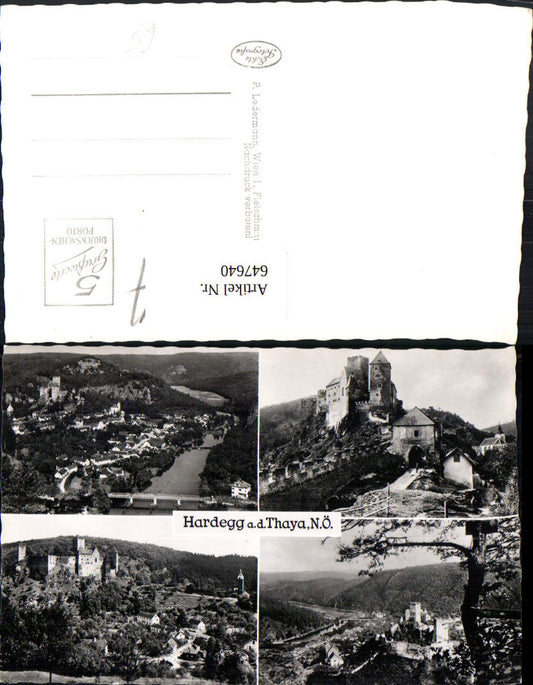 647640,Mehrbild Ak Hardegg a. d. Thaya Burg