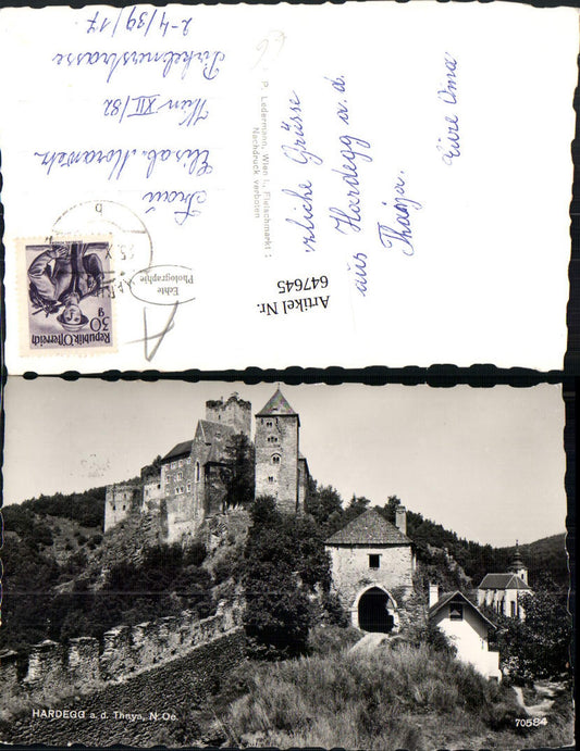 647645,Foto Ak Hardegg a. d. Thaya Burg