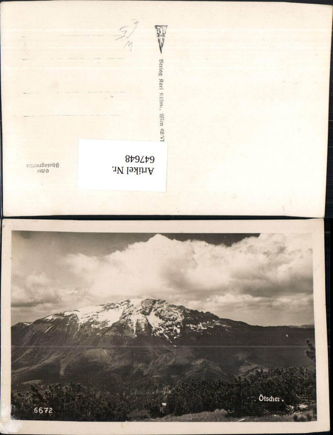647648,Foto Ak Ötscher b. Mitterbach am Erlaufsee