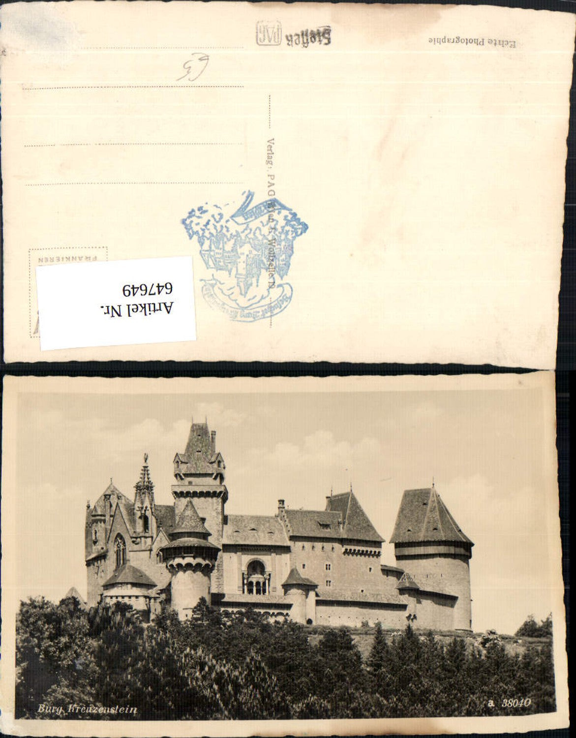 647649,Foto Ak Burg Kreuzenstein Leobendorf