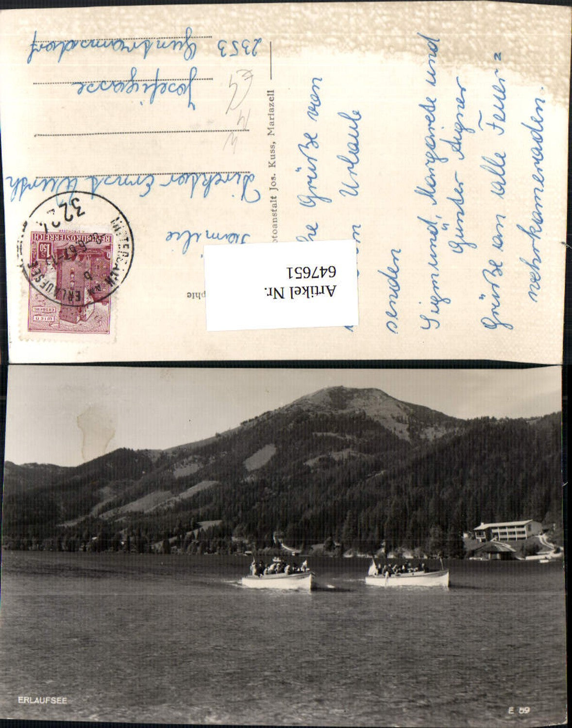 647651,Foto Ak Erlaufsee Boote Mitterbach am Erlaufsee