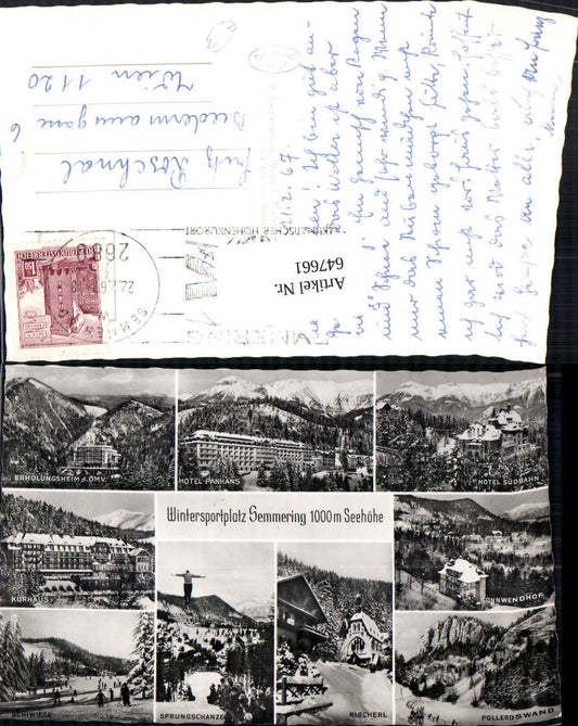 647661,Mehrbild Ak Wintersportplatz Semmering Hotel Panhans Sonnwendhof Polleroswand