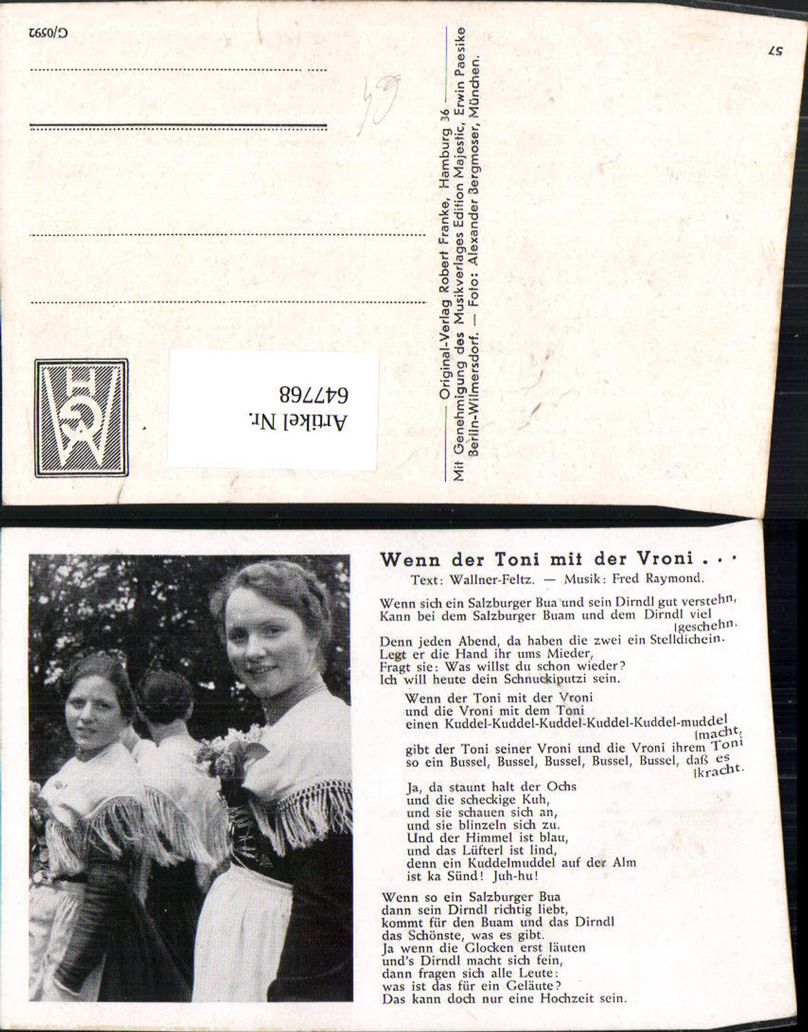 Alte Ansichtskarte – Old Postcard