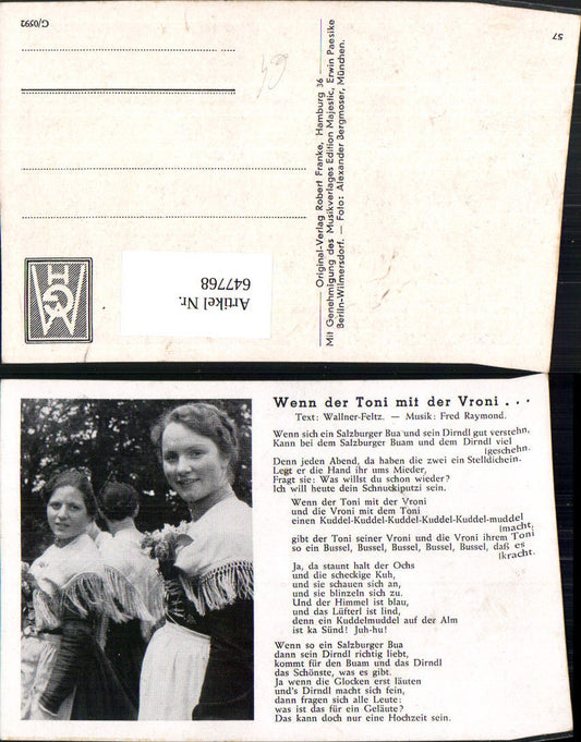 Alte Ansichtskarte – Old Postcard