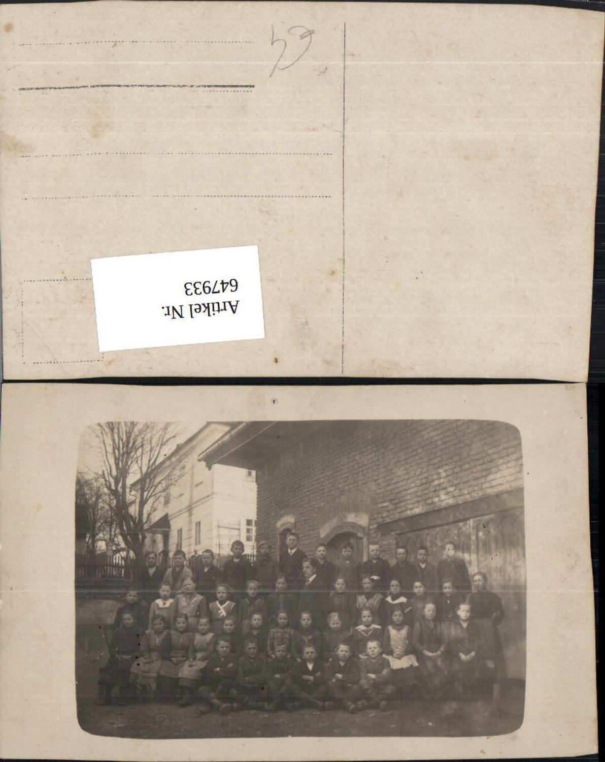 647933,Foto Ak Gruppenbild Schüler Lehrer Schule