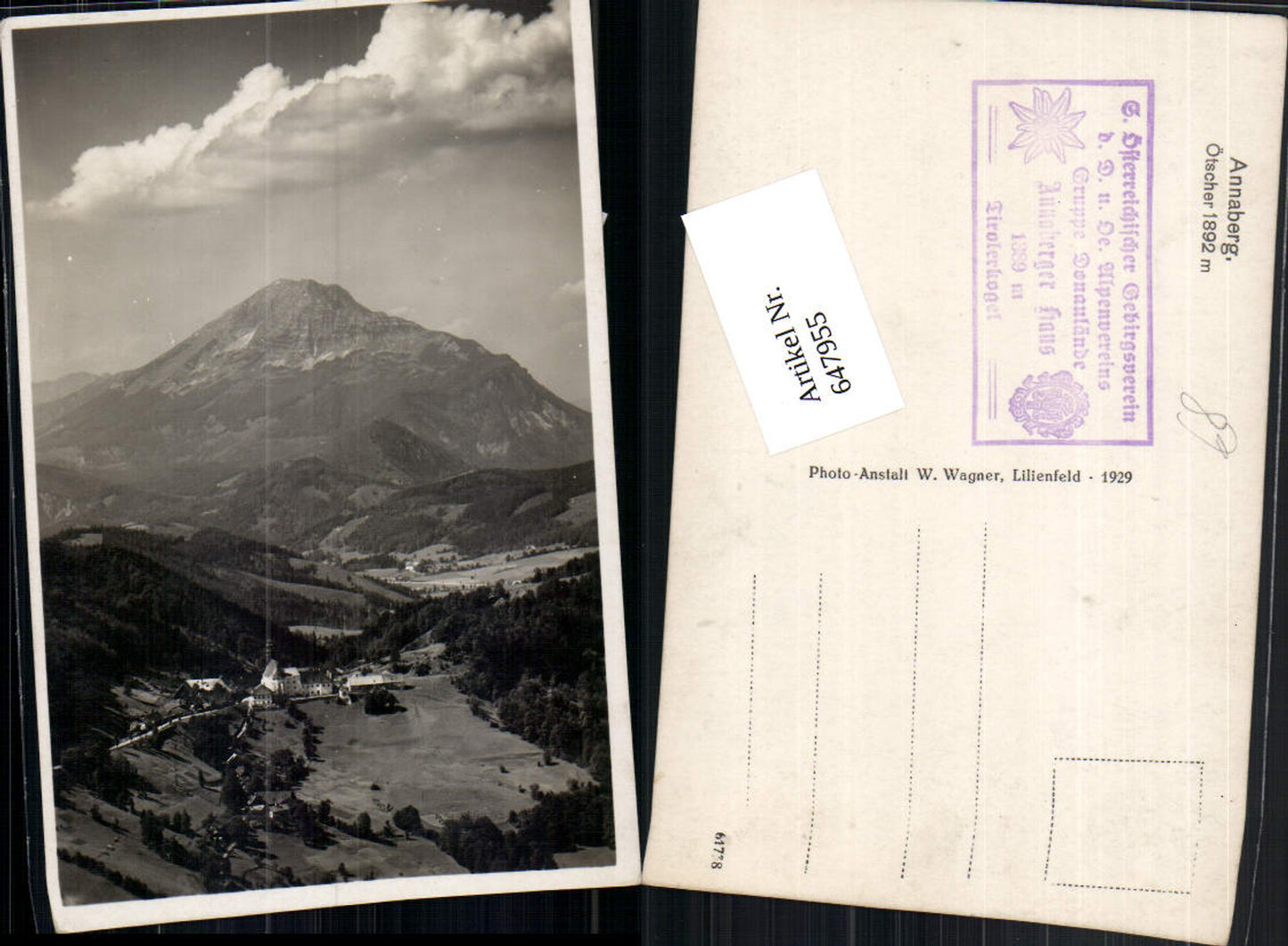 647955,Foto-AK Annaberg am Ötscher