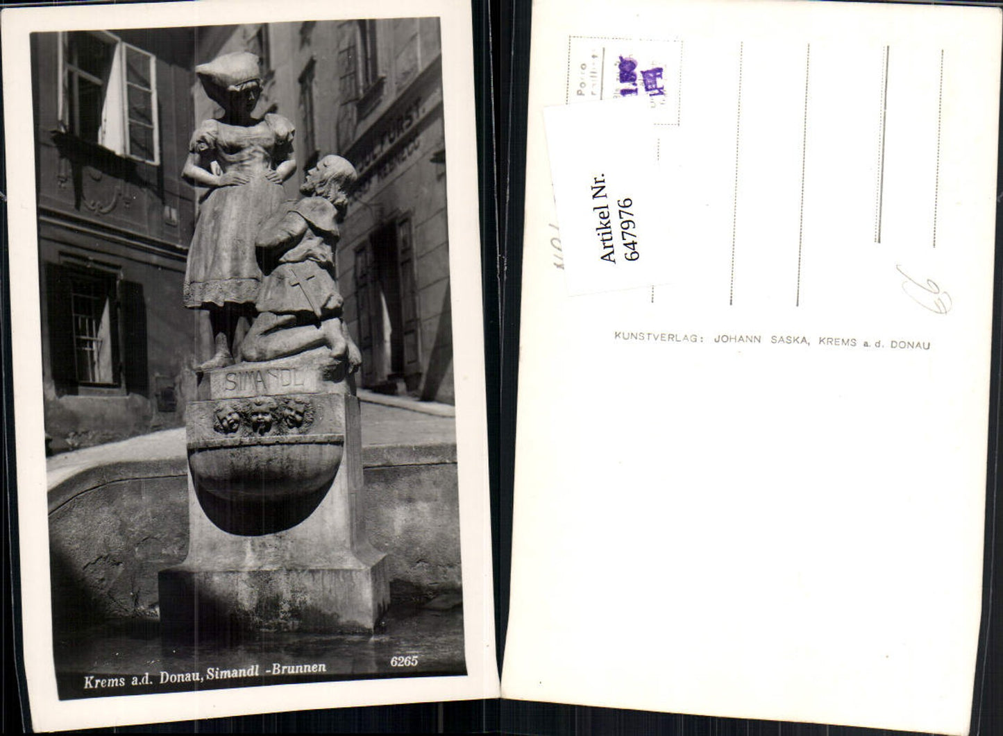 647976,Krems an der Donau Simandl Brunnen