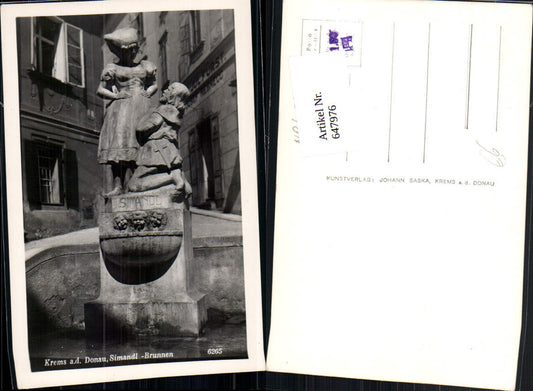 647976,Krems an der Donau Simandl Brunnen