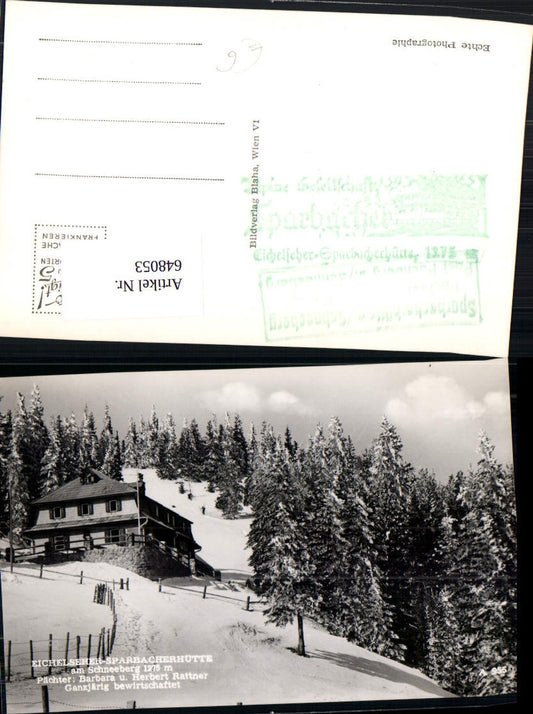 648053,Eichelseher Sparbacherhütte am Schneeberg Puchberg