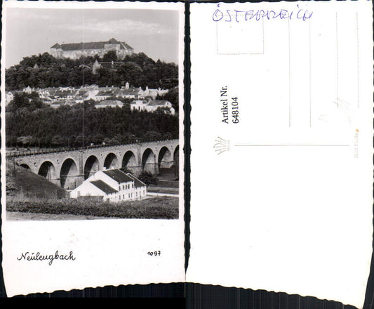 648104,Foto Ak Neulengbach Ansicht m. Viadukt u. Burg