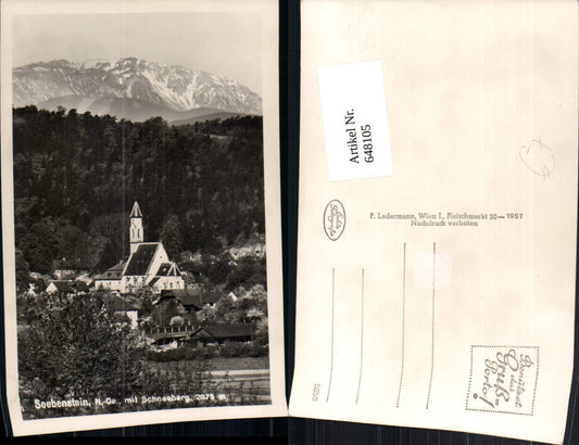 648105,Foto Ak Seebenstein m. Schneeberg