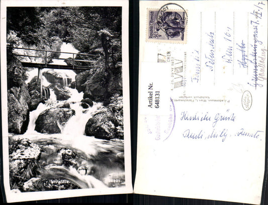 648131,Foto Ak Mirafall Wasserfall b. Wienerbruck Annaberg