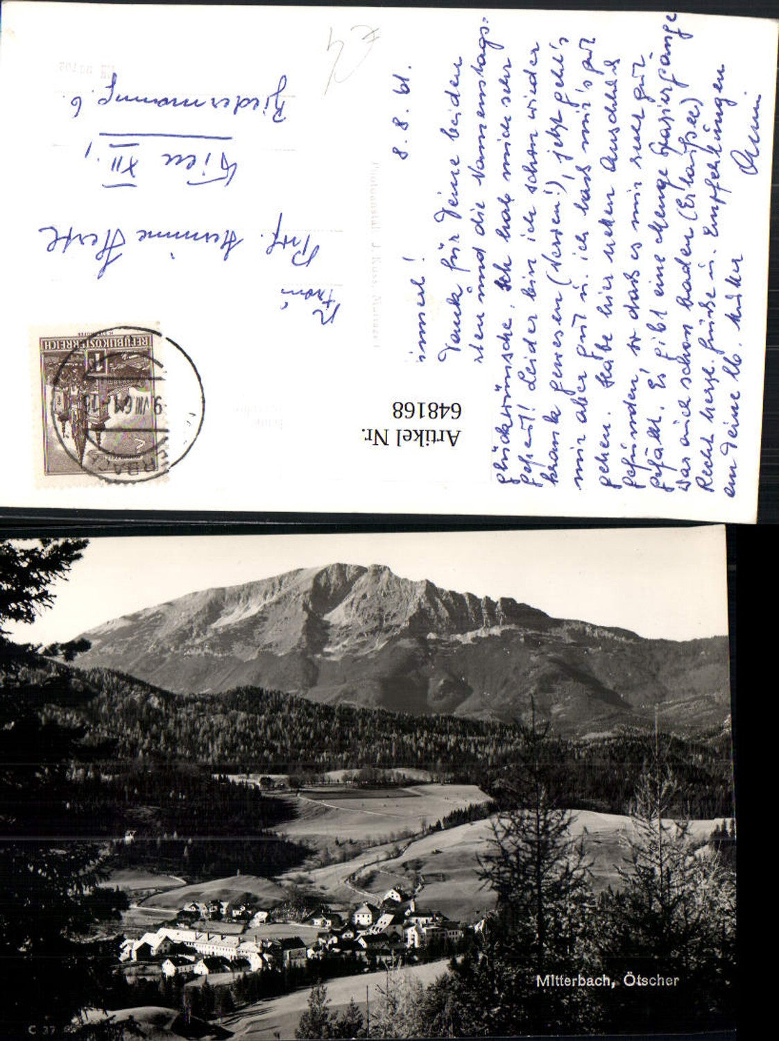 648168,Foto Ak Mitterbach am Erlaufsee Ötscher Totale