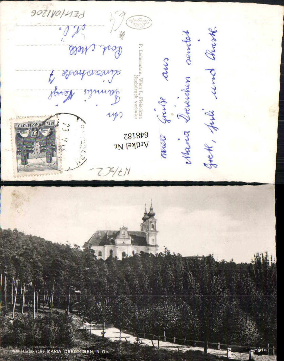648182,Foto Ak Maria Dreieichen Wallfahrtskirche Rosenburg-Mold