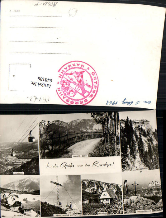 648186,Mehrbild Ak Raxalpe Seilbahn Bergstation Ottohaus Reichenau a. d. Rax