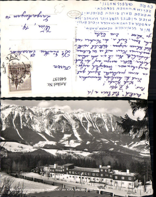 648197, Photo Ak Erholungsheim Raxblick Winter view Oberland Reichenau ad Rax