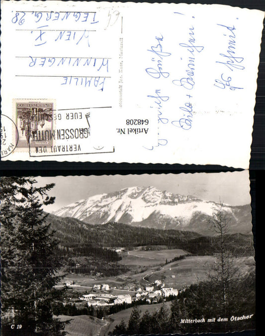 648208,Foto Ak Mitterbach am Erlaufsee m. d. Ötscher