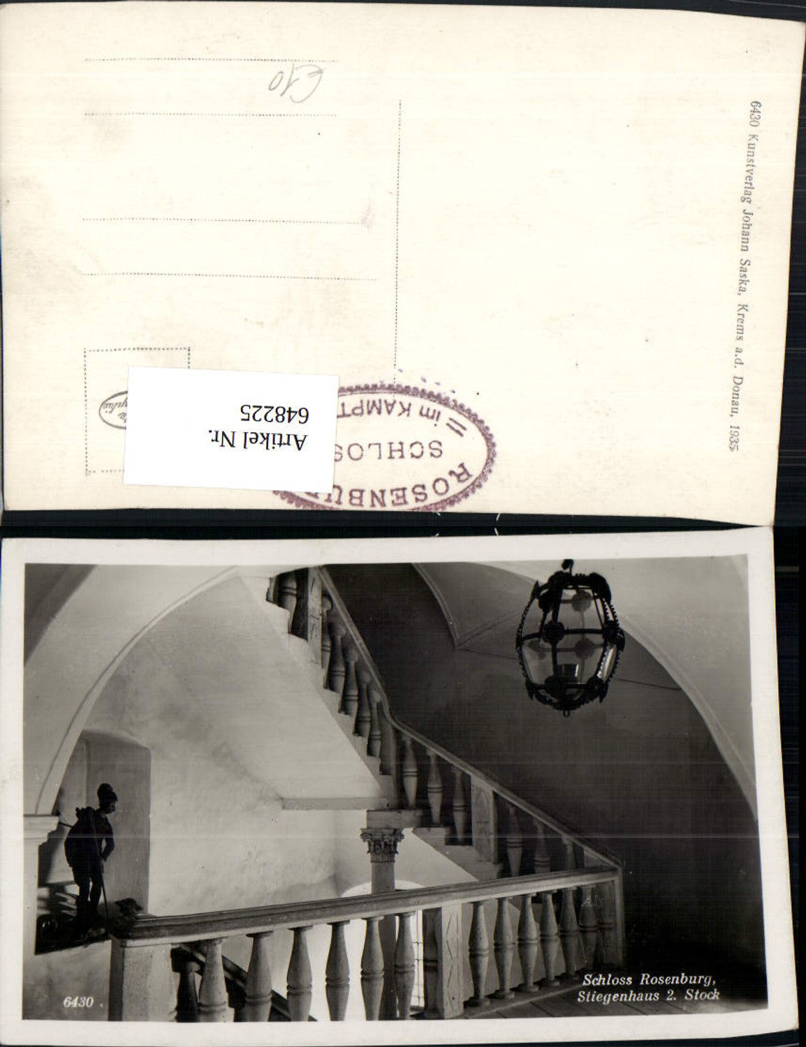 648225,Foto Ak Schloss Rosenburg Stiegenhaus 2. Stock Rosenburg-Mold