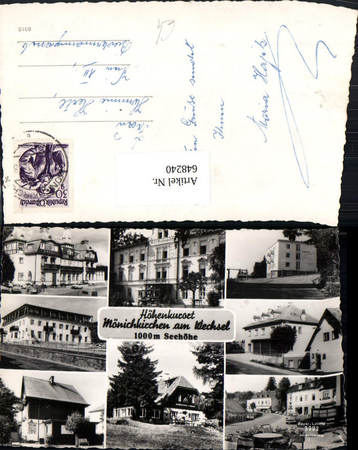 648240,Mehrbild Ak Mönichkirchen a. Wechsel Ansichten