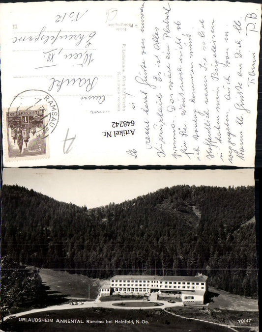 648242,Foto Ak Urlaubsheim Annental Ramsau b. Hainfeld