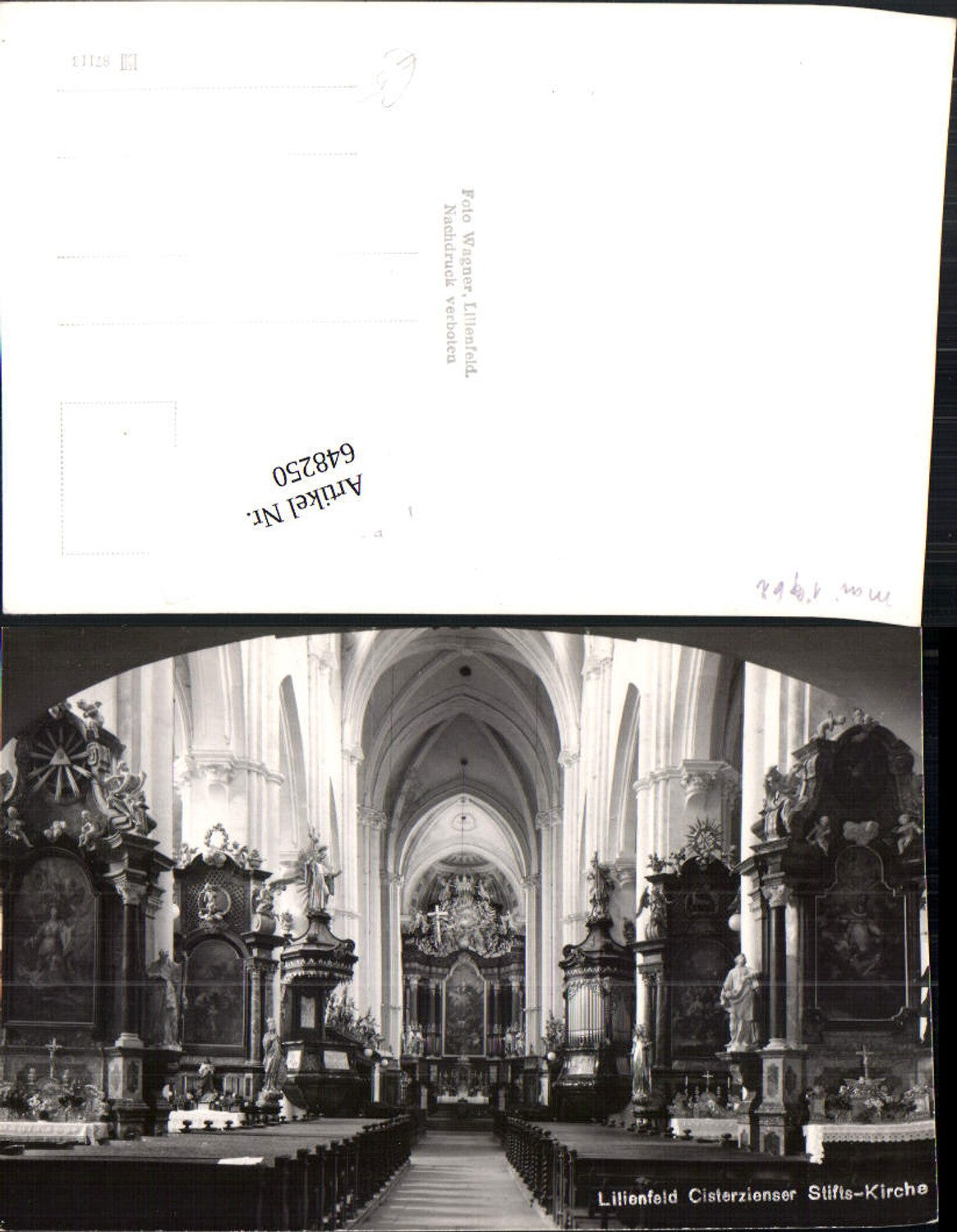 648250,Foto Ak Lilienfeld Cisterzienser Stiftskirche Kirche Inneres