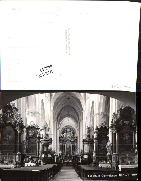 648250,Foto Ak Lilienfeld Cisterzienser Stiftskirche Kirche Inneres