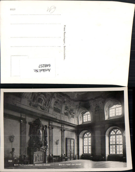 648257,Foto Ak Stift Seitenstetten Marmorsaal der Abtei