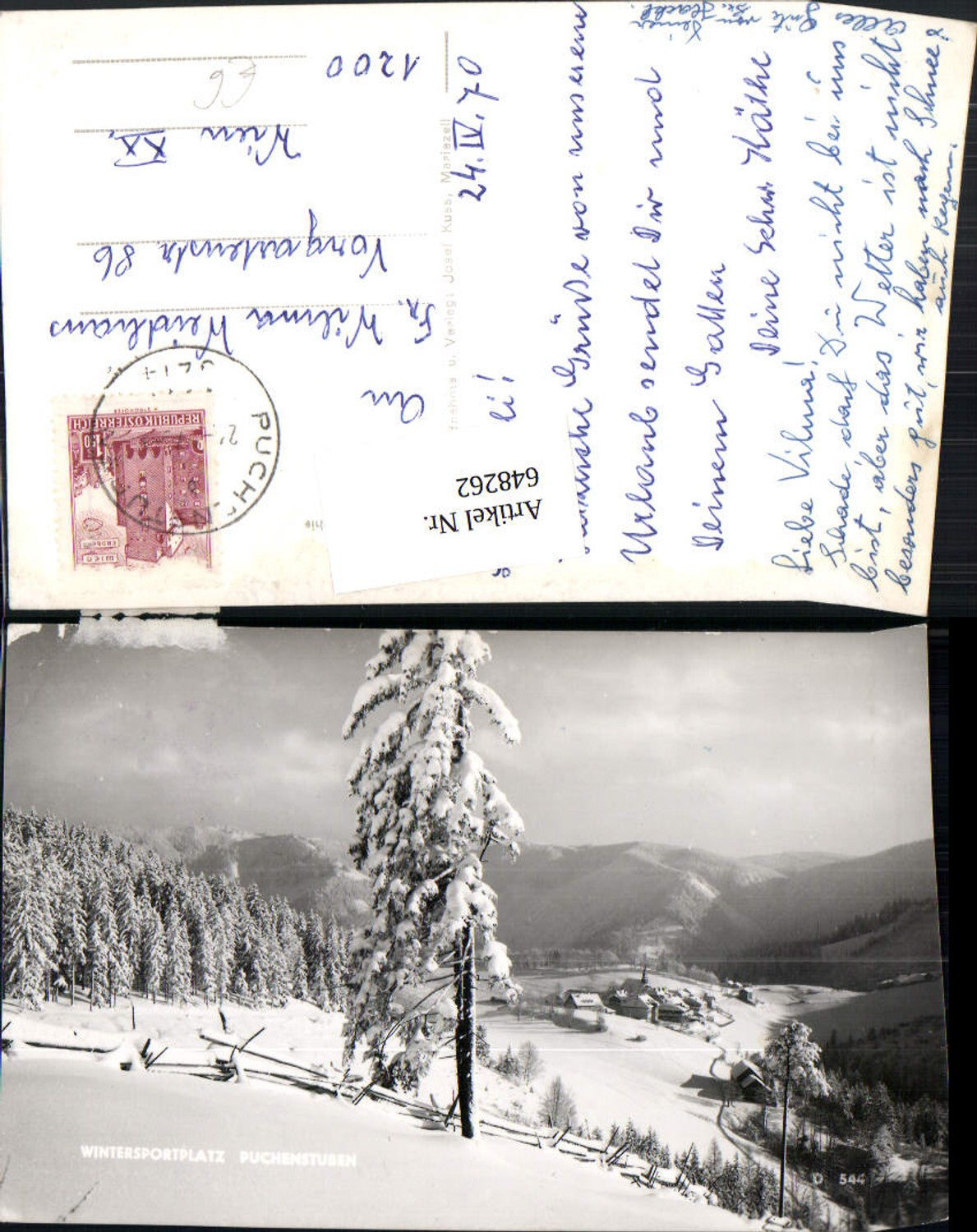 648262,Foto Ak Wintersportplatz Puchenstuben