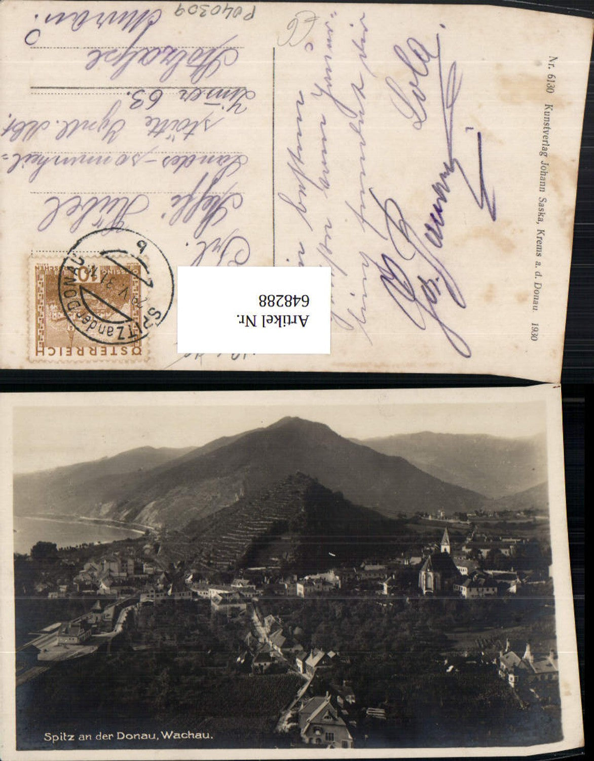 648288,Foto Ak Spitz a. d. Donau Wachau Ansicht