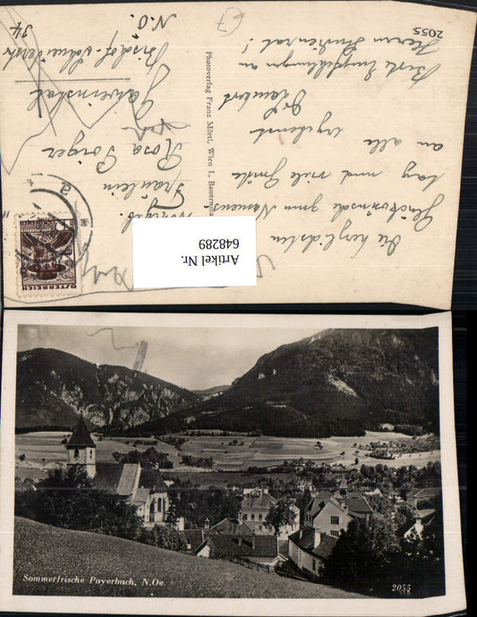 648289,Foto Ak Payerbach Ansicht m. Kirche