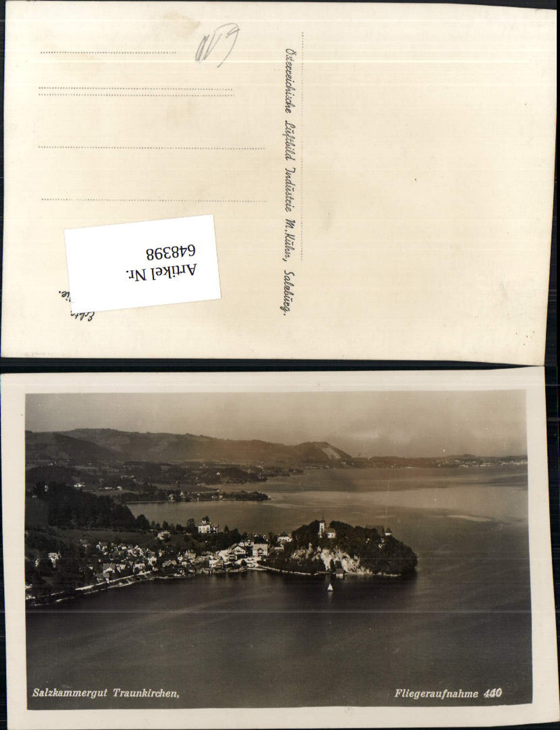 648398,Fliegeraufnahme Traunkirchen am Traunsee Luftbild