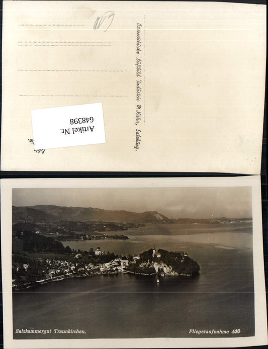 648398,Fliegeraufnahme Traunkirchen am Traunsee Luftbild