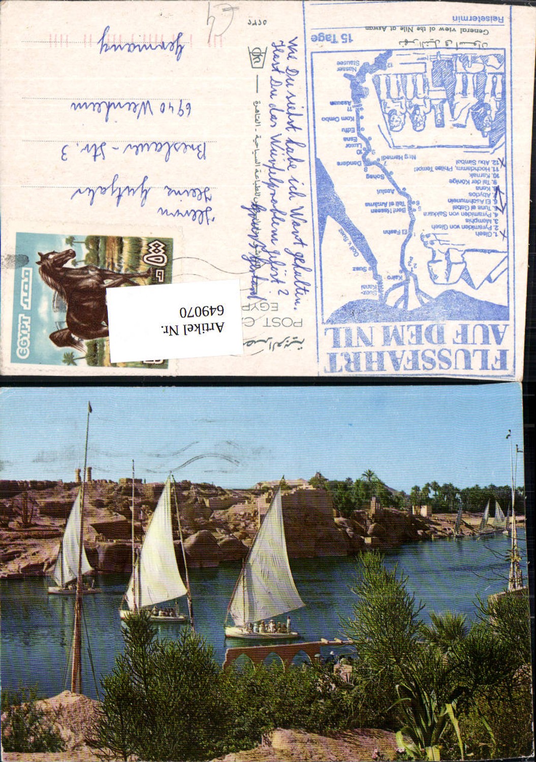 649070,Flussfahrt auf dem Nil Segelboote Egypt Ägypten