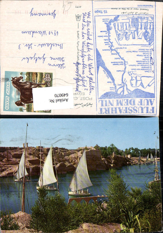 649070,Flussfahrt auf dem Nil Segelboote Egypt Ägypten
