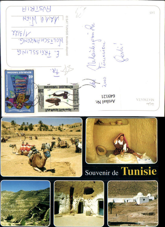 649121,Mehrbild Ak Matmata Souvenir de Tunisie Tunesien Kamel