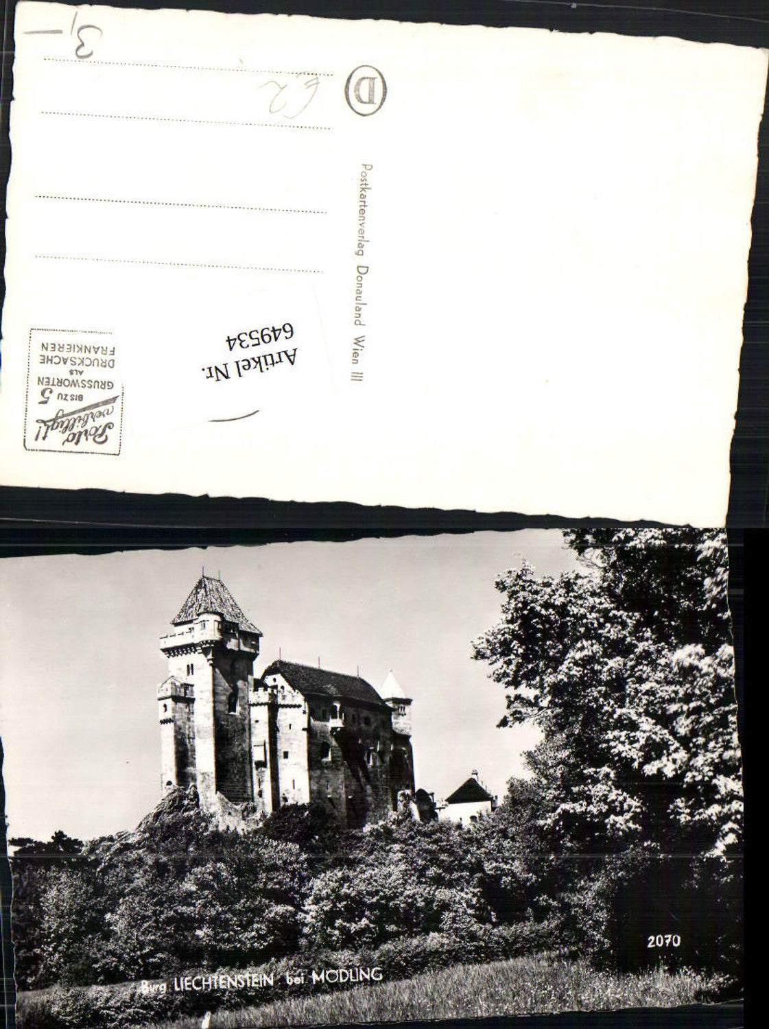 649534,Burg Liechtenstein bei Mödling Hinterbrühl