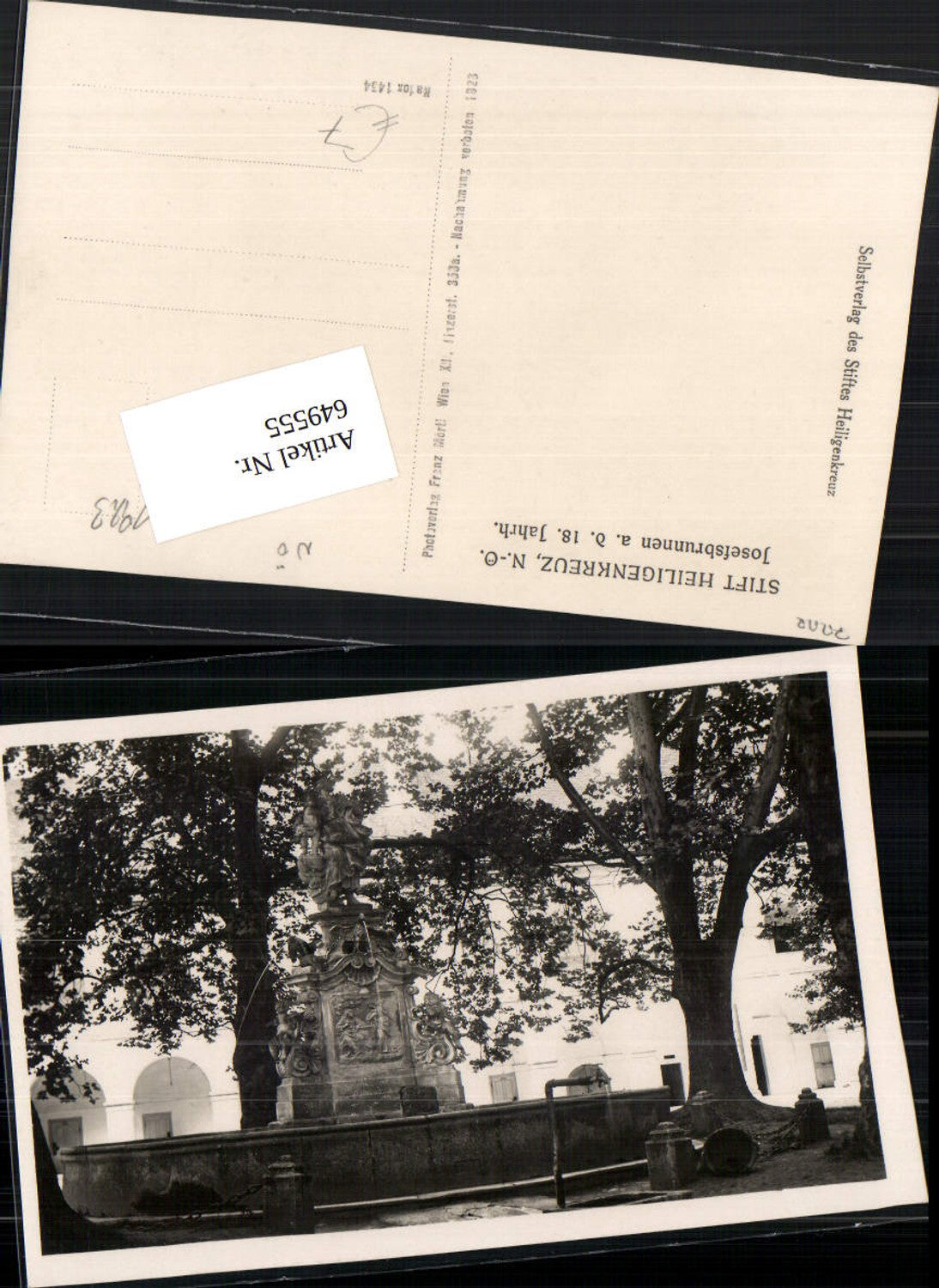 649555,Stift Heiligenkreuz Josefsbrunnen Brunnen