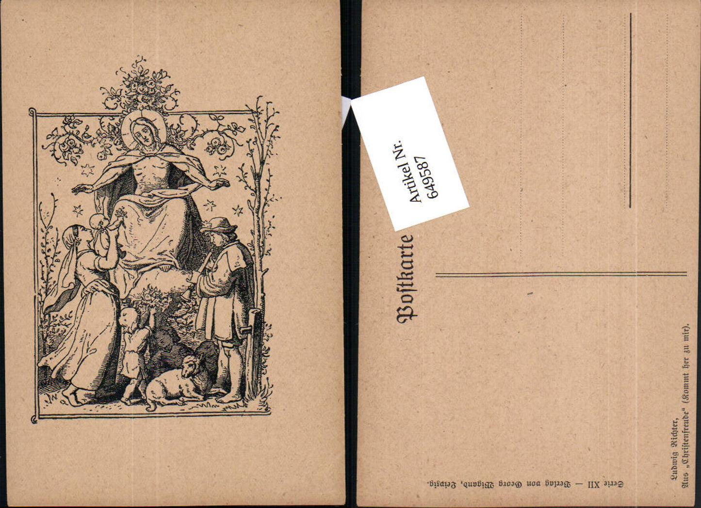 649587,Künstler AK Ludwig Richter Christenfreude Ser. XII