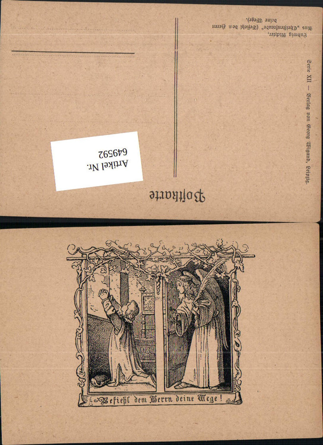 649592,Künstler AK Ludwig Richter Christenfreude Ser. XII Engel