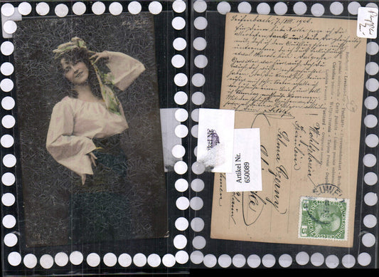 650089,Foto-AK Schnee Schneeimitation Reta Walter Mignon Roma Sinti Schauspielerin