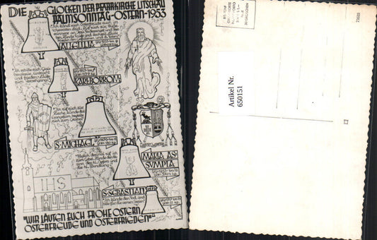 650151,Litschau Glocken der Pfarrkirche Ostern 1953