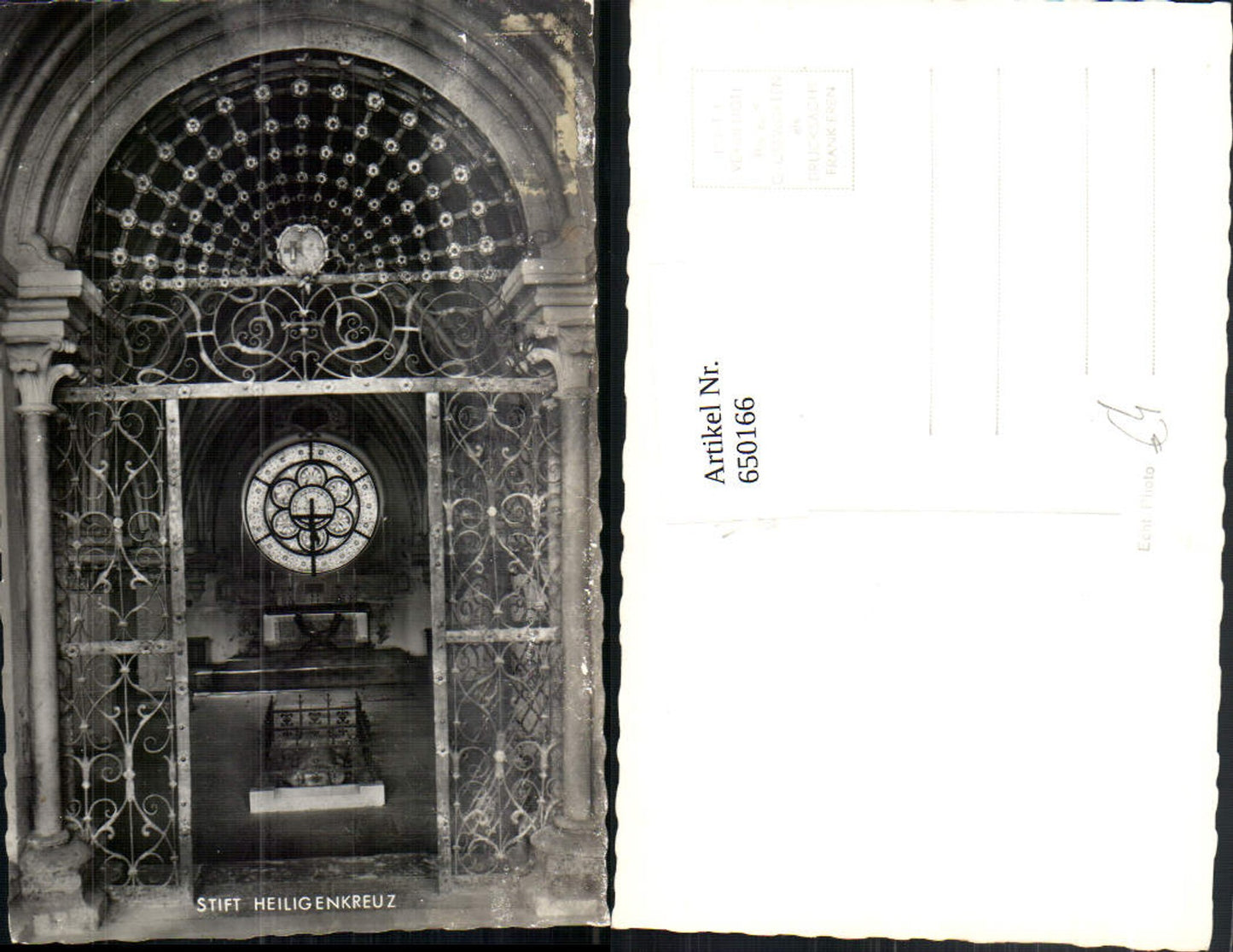 650166,Foto Ak Stift Heiligenkreuz Portal