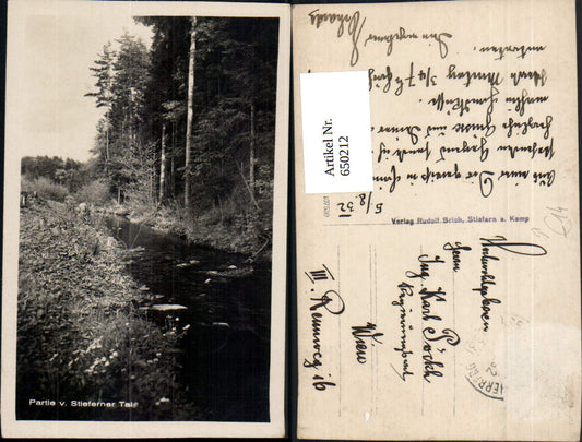 650212,Foto Ak Partie v. Stieferner Tal Schönberg am Kamp Stiefern