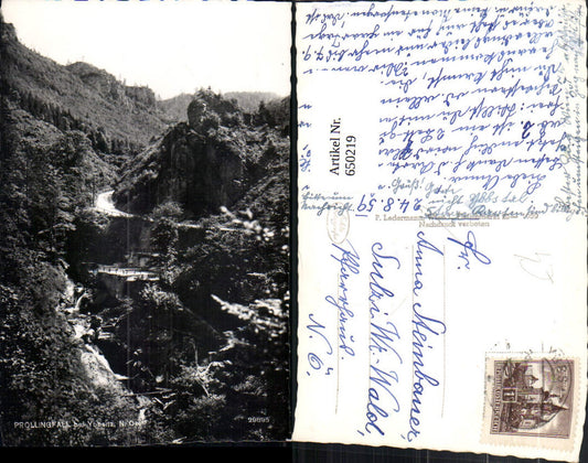 650219,Foto Ak Prollingfall b. Ybbsitz Wasserfall