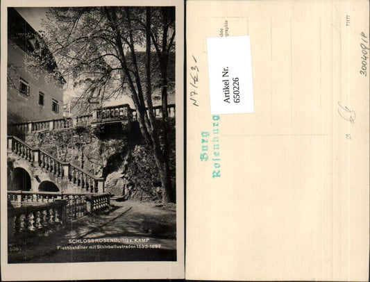 650226,Foto Ak Schloss Rosenburg a. Kamp Fischbehälter Rosenburg-Mold
