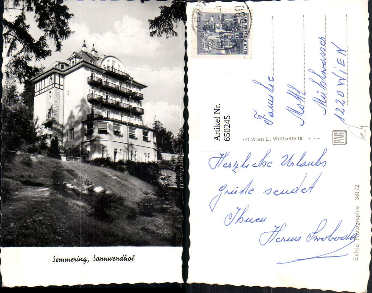 650245,Foto Ak Semmering Sonnwendhof