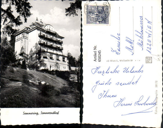 650245,Foto Ak Semmering Sonnwendhof
