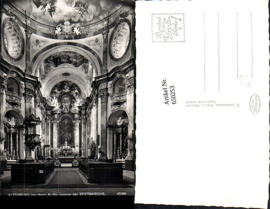 650253,Foto Ak Altenburg b. Horn Inneres d. Stiftskirche