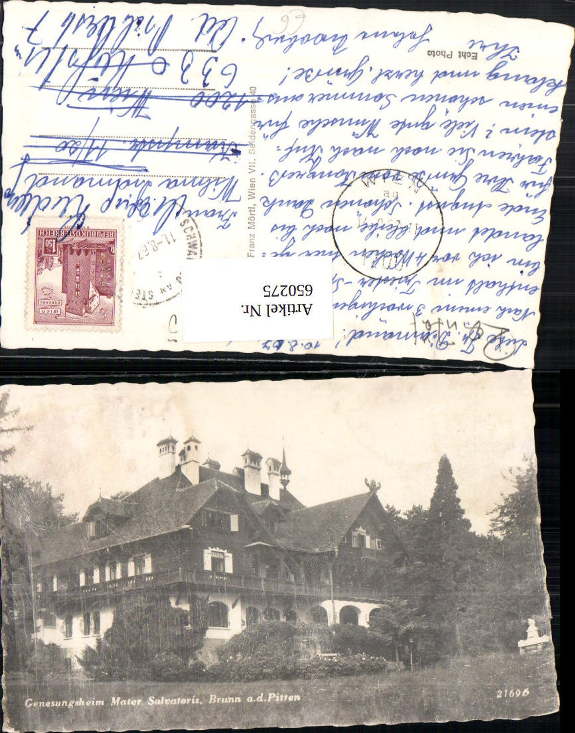 650275,Foto Ak Genesungsheim Mater Salvatoris Brunn a. d. Pitten
