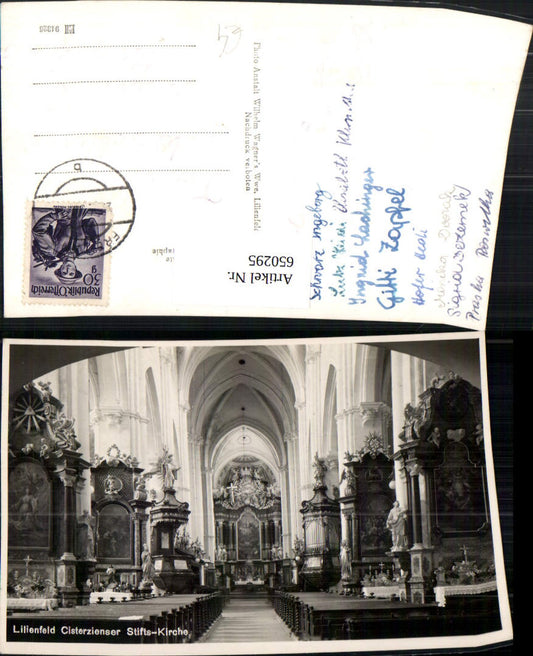 650295,Foto Ak Lilienfeld Cisterzienser Stifts-Kirche Inneres